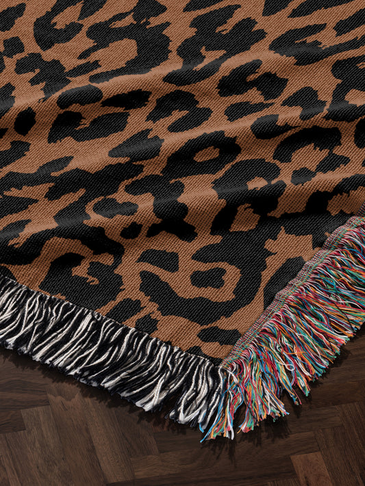 Leopard Print Woven Blanket | House of Parlington
