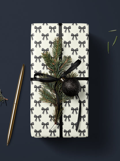 Elegant Bows - White Wrapping Paper - House of Parlington