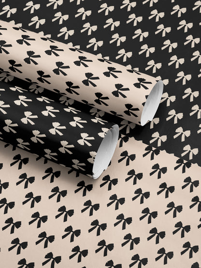 Elegant Bows - Black Wrapping Paper - House of Parlington