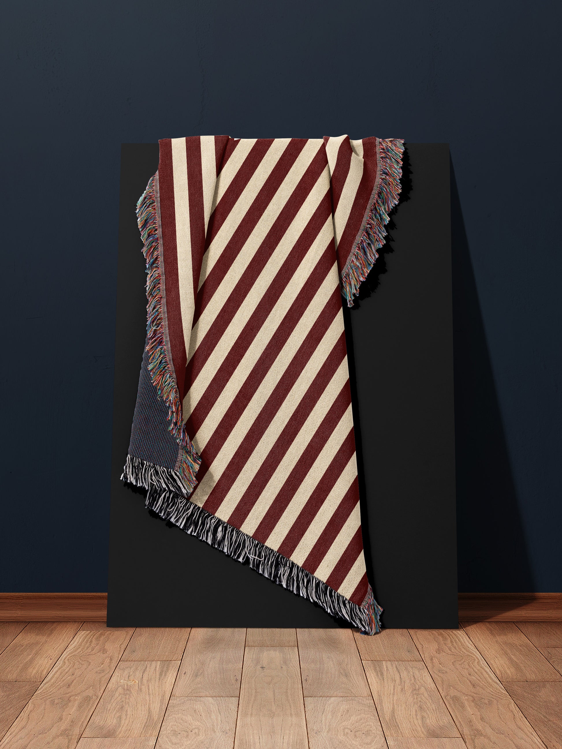Red & White Stripe Woven Blanket | House of Parlington
