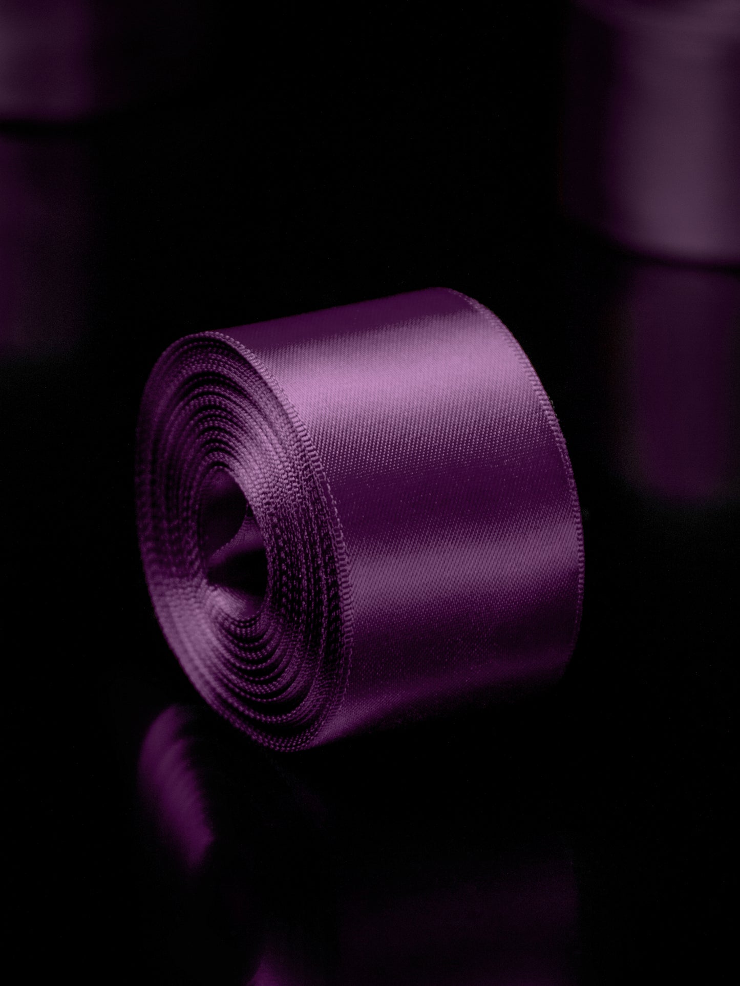 Plum Satin Ribbon - 1.5 Inch Double Faced
