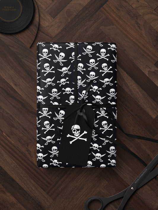 Skull & Crossbones Wrapping Paper - House of Parlington