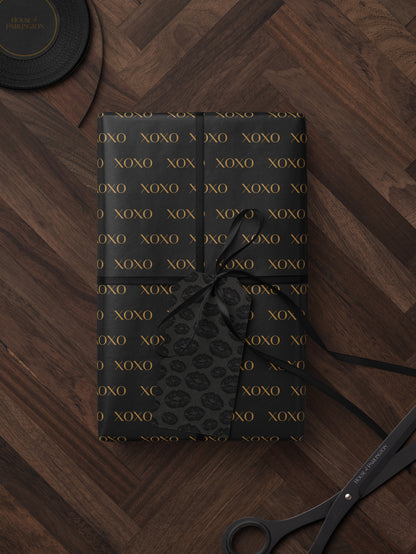 Gold XOXO Wrapping Paper - House of Parlington