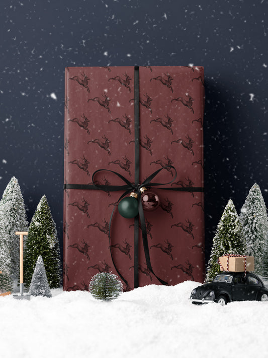 Reindeer in Flight Wrapping Paper - House of Parlington