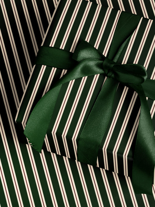 Green Stripe Wrapping Paper - House of Parlington