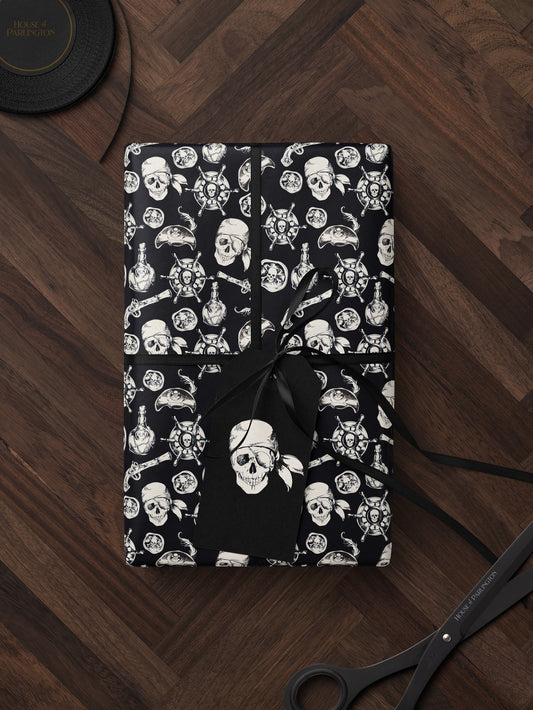 Pirate Skull Wrapping Paper - House of Parlington