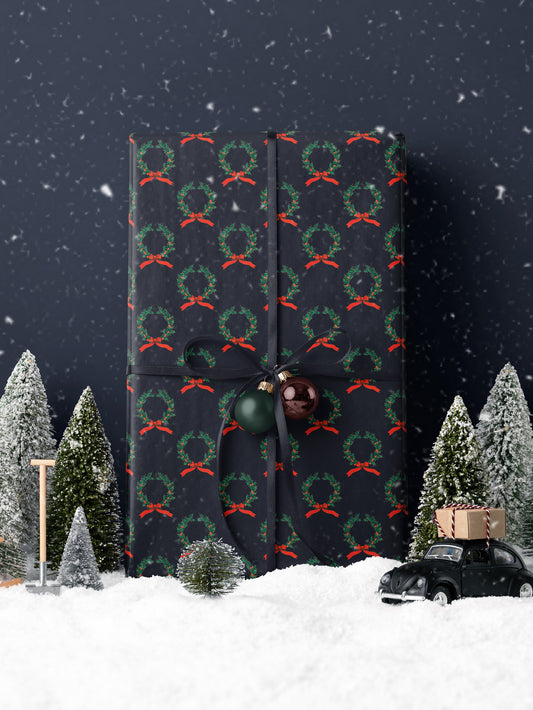 Christmas Wreath Wrapping Paper - House of Parlington