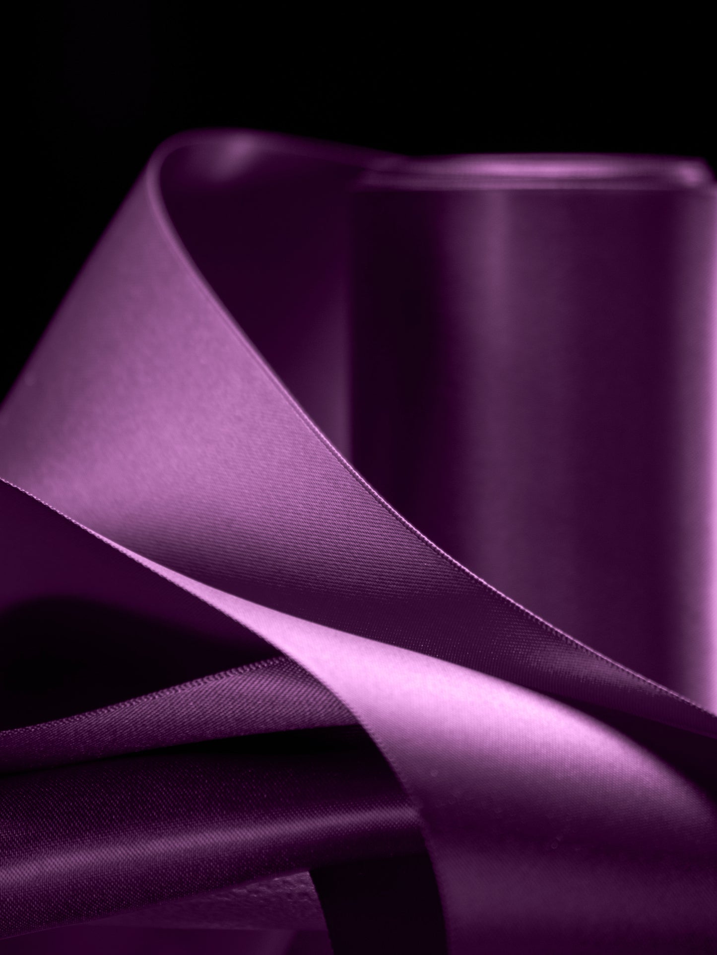 Plum Satin Ribbon - 4 Inch Double Faced