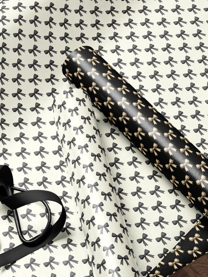Elegant Bows - White Wrapping Paper - House of Parlington