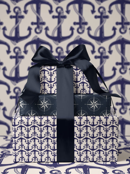 Blue Anchor Wrapping Paper - House of Parlington