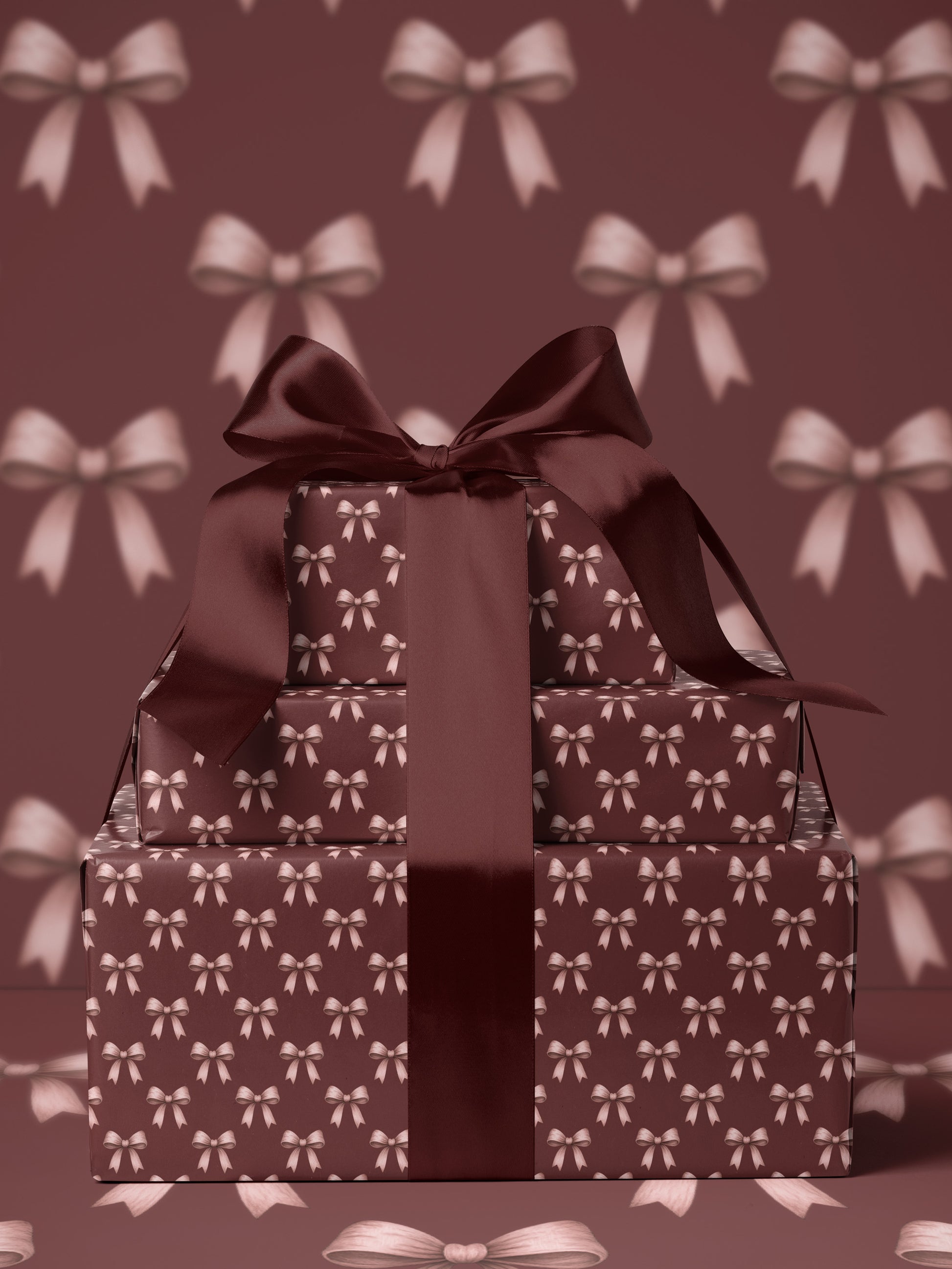 Elegant Bows - Pink Wrapping Paper | House of Parlington