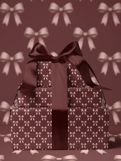 Elegant Bows - Pink Wrapping Paper | House of Parlington
