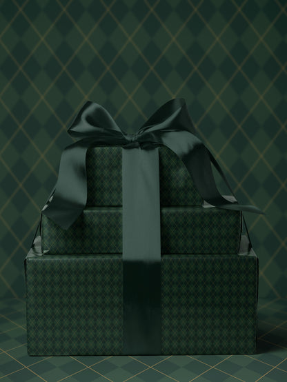 Green Argyle Wrapping Paper - House of Parlington