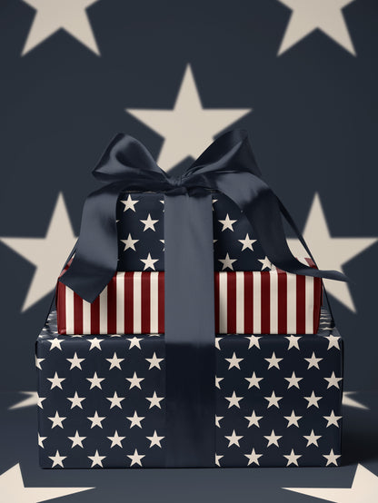 Patriotic Stars Wrapping Paper - House of Parlington