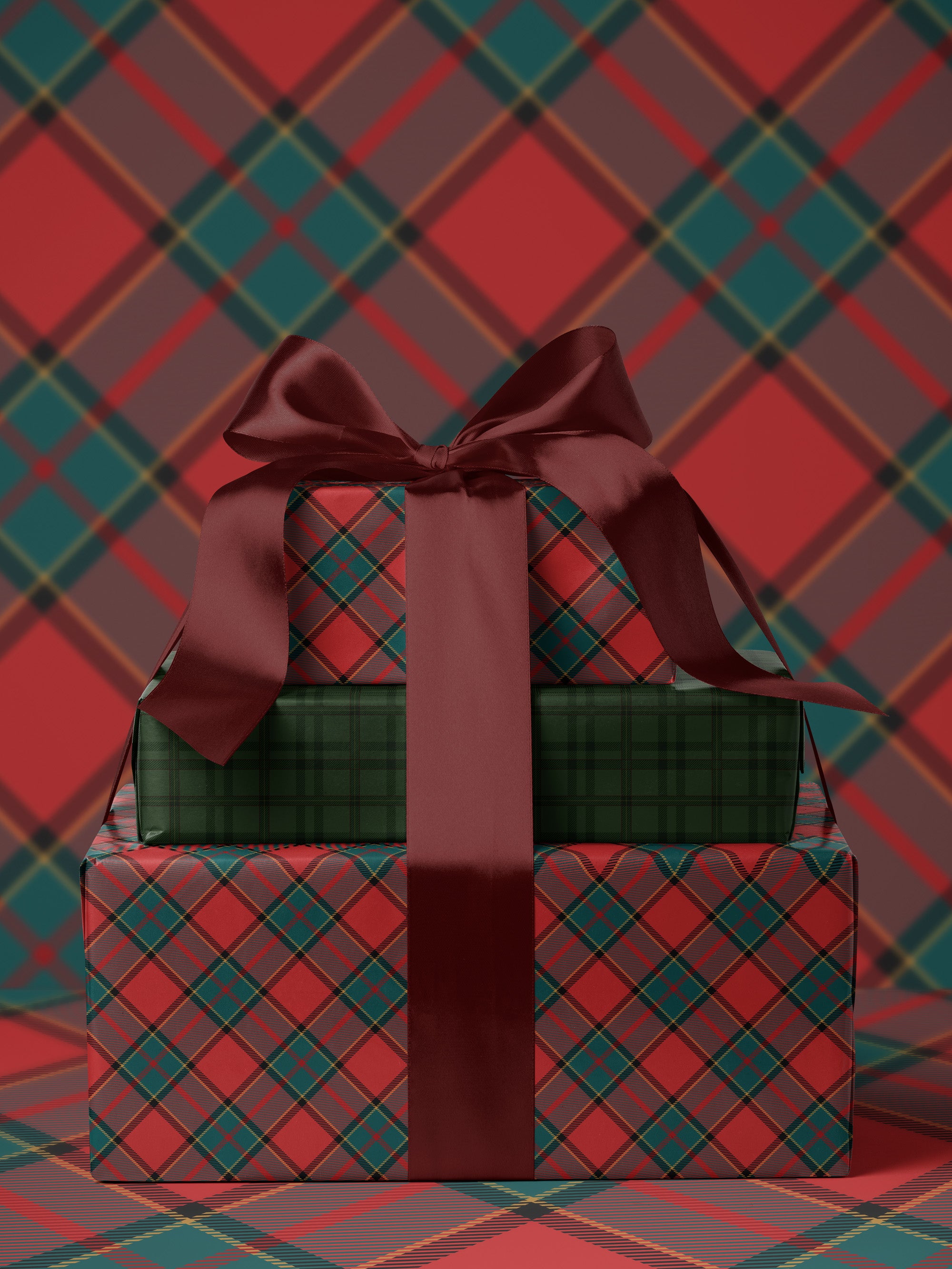 Plaid wrapping paper discount
