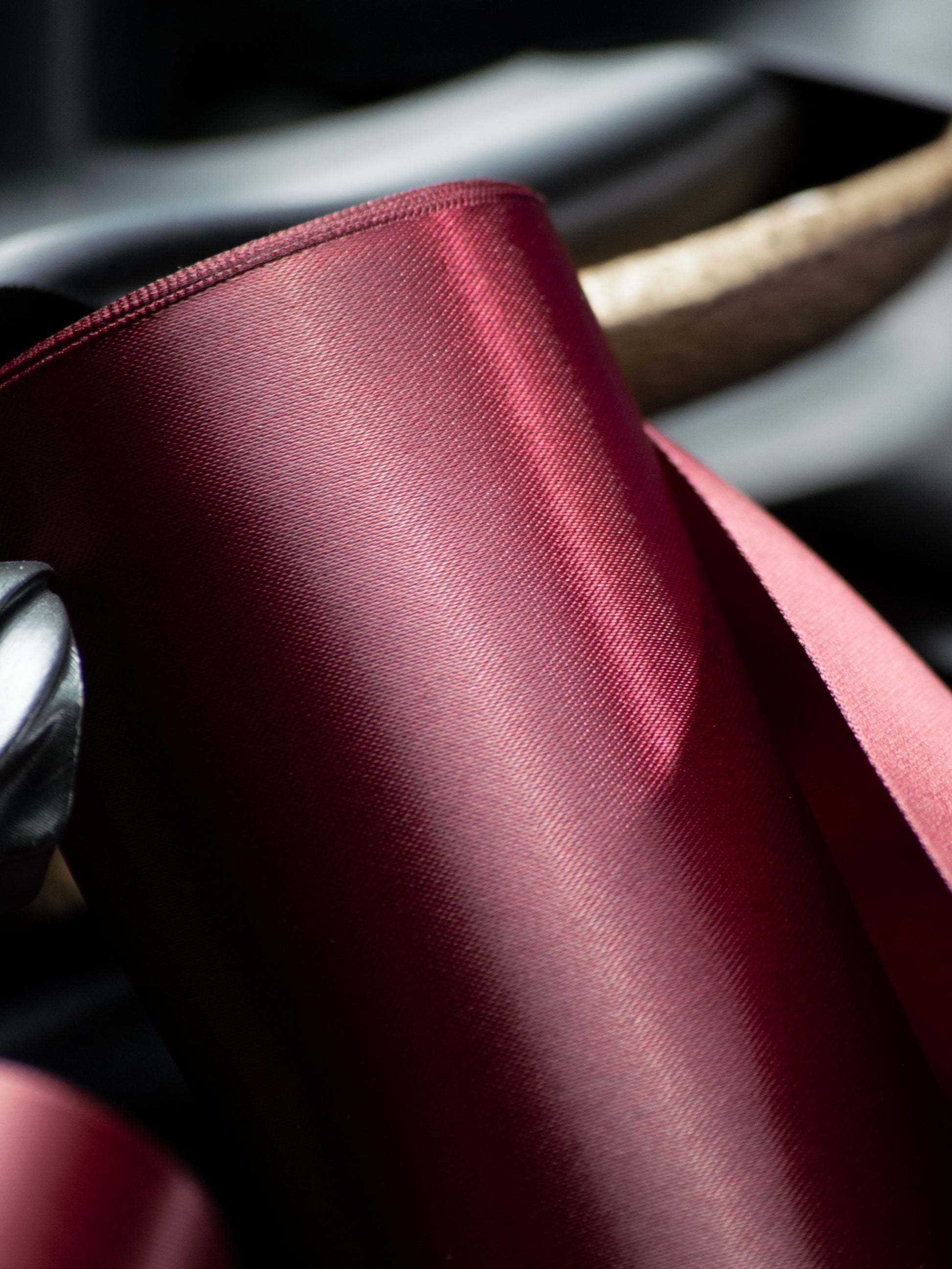Burgundy Double Faced Satin Ribbon - 4" | House of Parlington