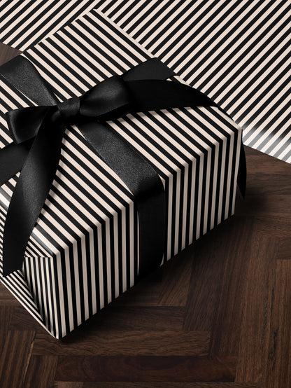 Black & White Stripes Wrapping Paper - House of Parlington