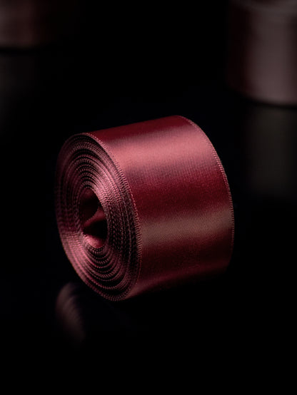Burgundy Satin Ribbon - 1.5 Inch Double Faced
