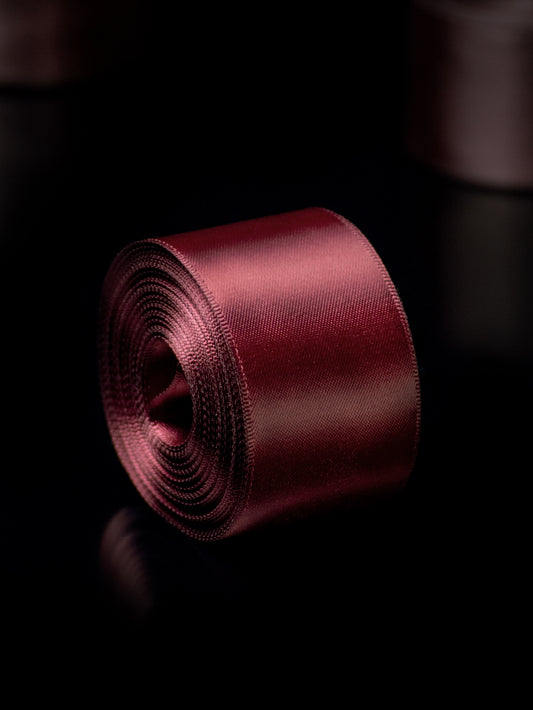 Burgundy Satin Ribbon - 1.5 Inch Double Faced