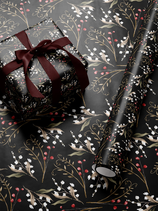 Festive Floral Wrapping Paper - House of Parlington