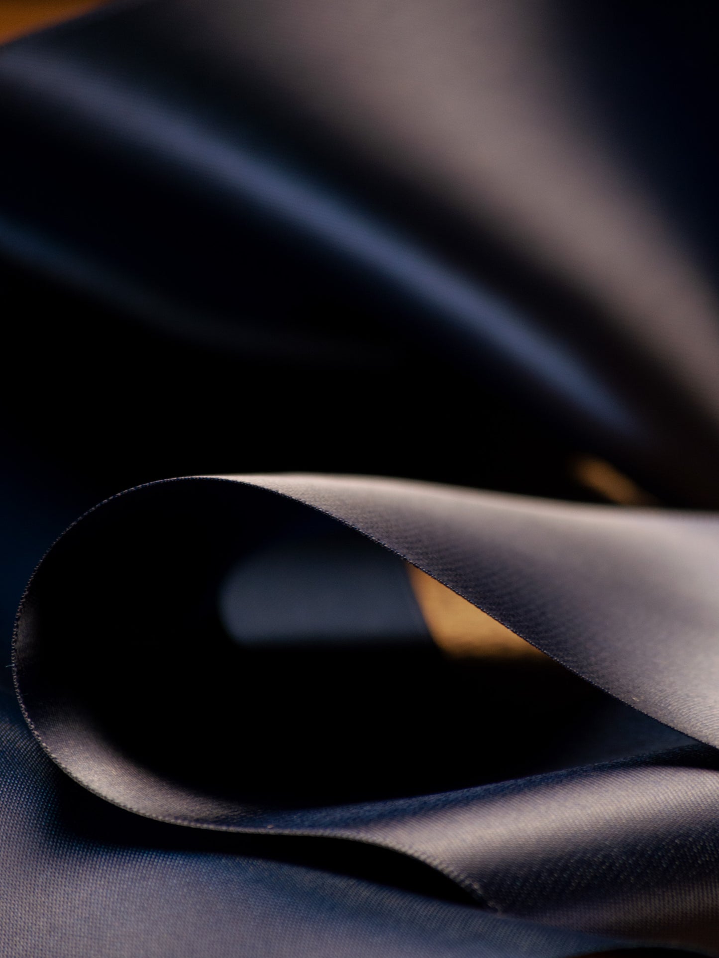 Navy Double Faced Satin Ribbon - 4" | House of Parlington