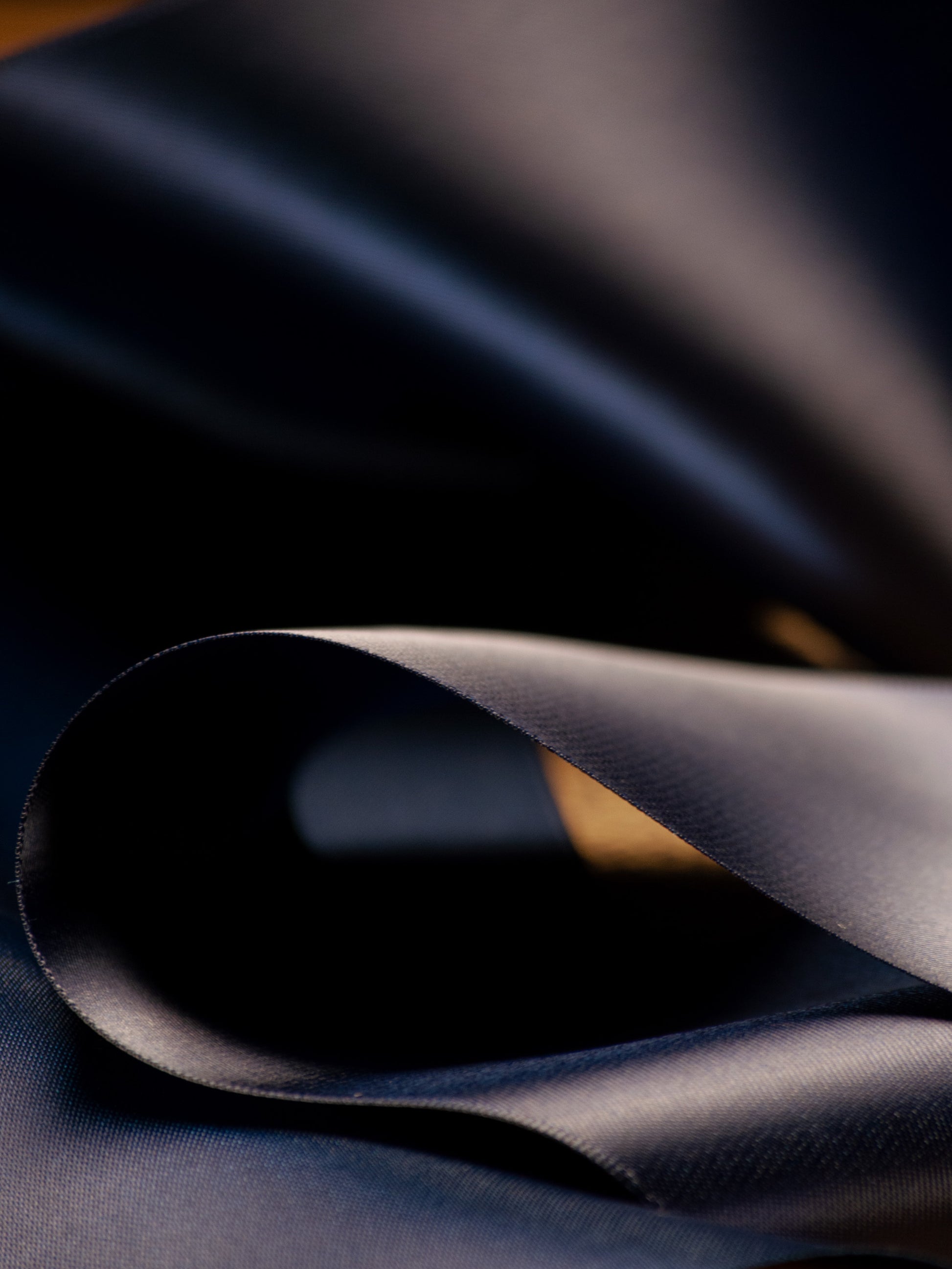 Navy Double Faced Satin Ribbon - 4" | House of Parlington