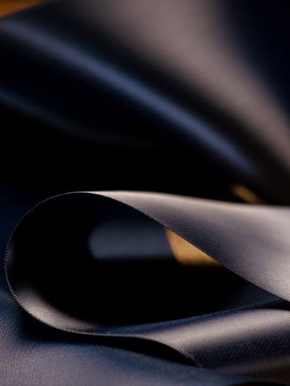 Navy Double Faced Satin Ribbon - 4" | House of Parlington