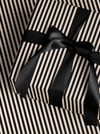 Black & White Stripes Wrapping Paper - House of Parlington