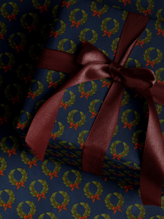 Christmas Wreath Wrapping Paper | House of Parlington