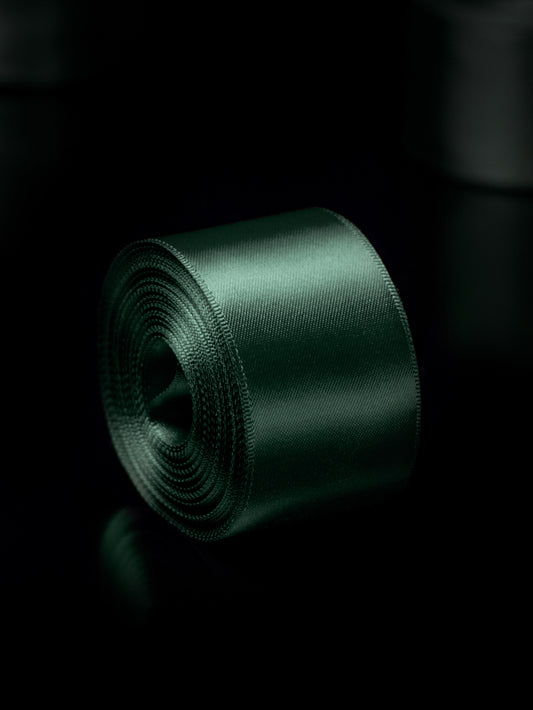 Green Satin Ribbon - 1.5 Inch Double Faced