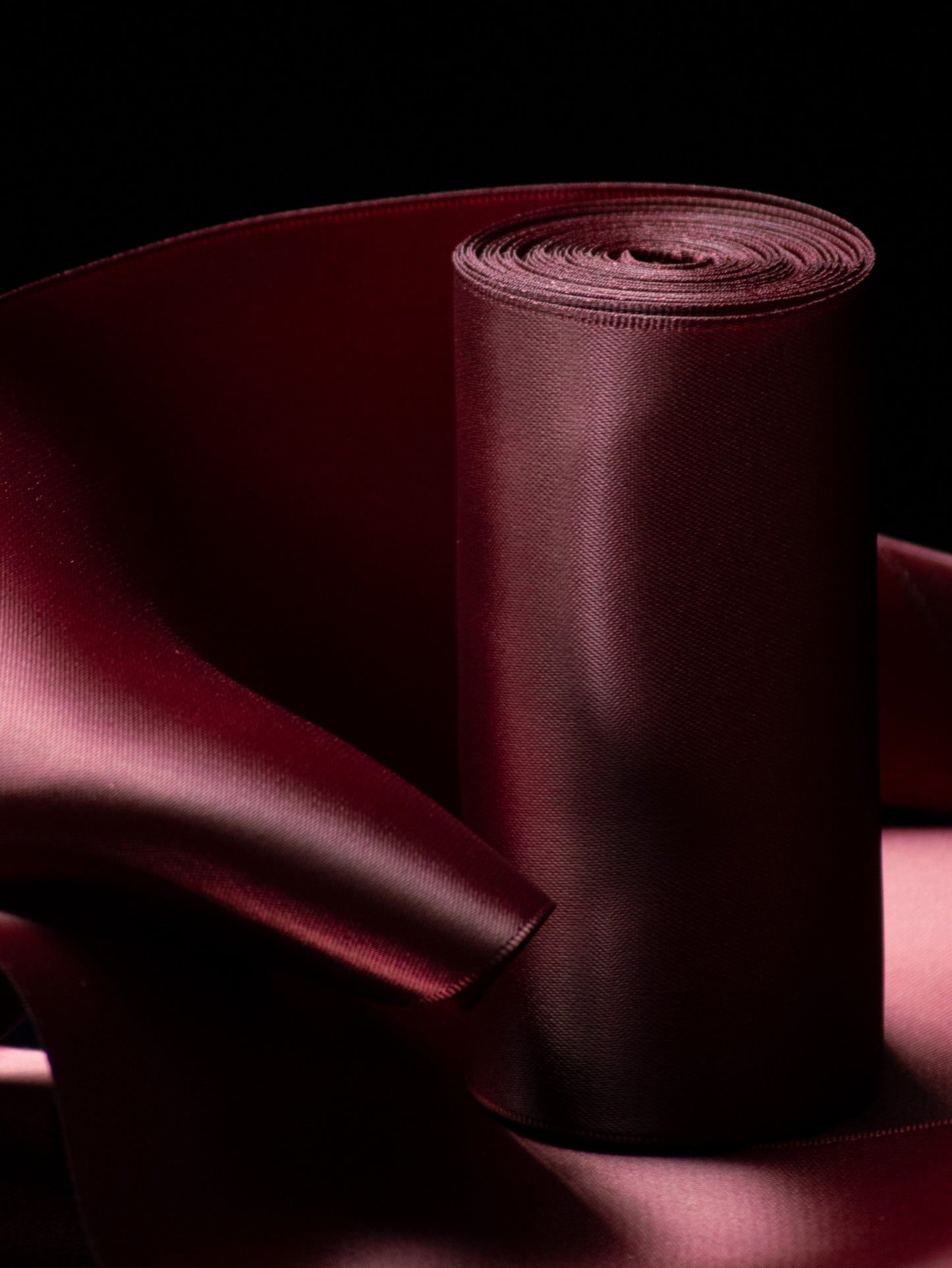 Burgundy Double Faced Satin Ribbon - 4" | House of Parlington