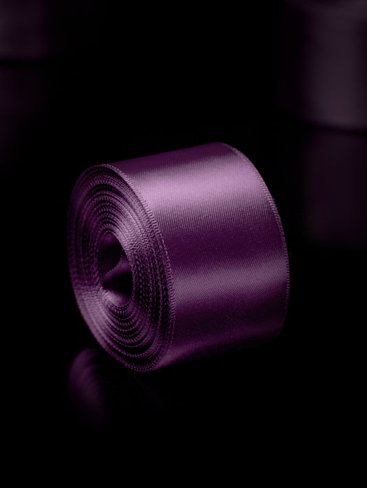 Plum Satin Ribbon - 1.5 Inch Double Faced