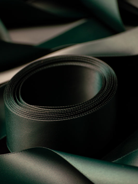Green Double Faced Satin Ribbon - 1.5" | House of Parlington