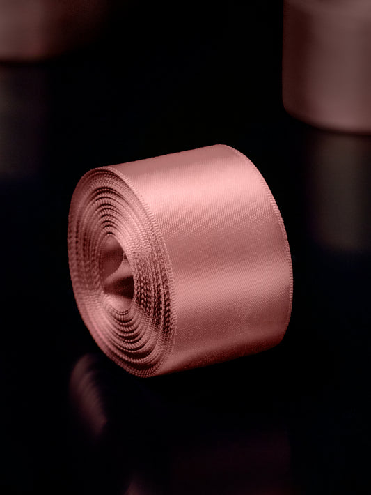 Rose Gold Satin Ribbon - 1.5 Inch Double Faced