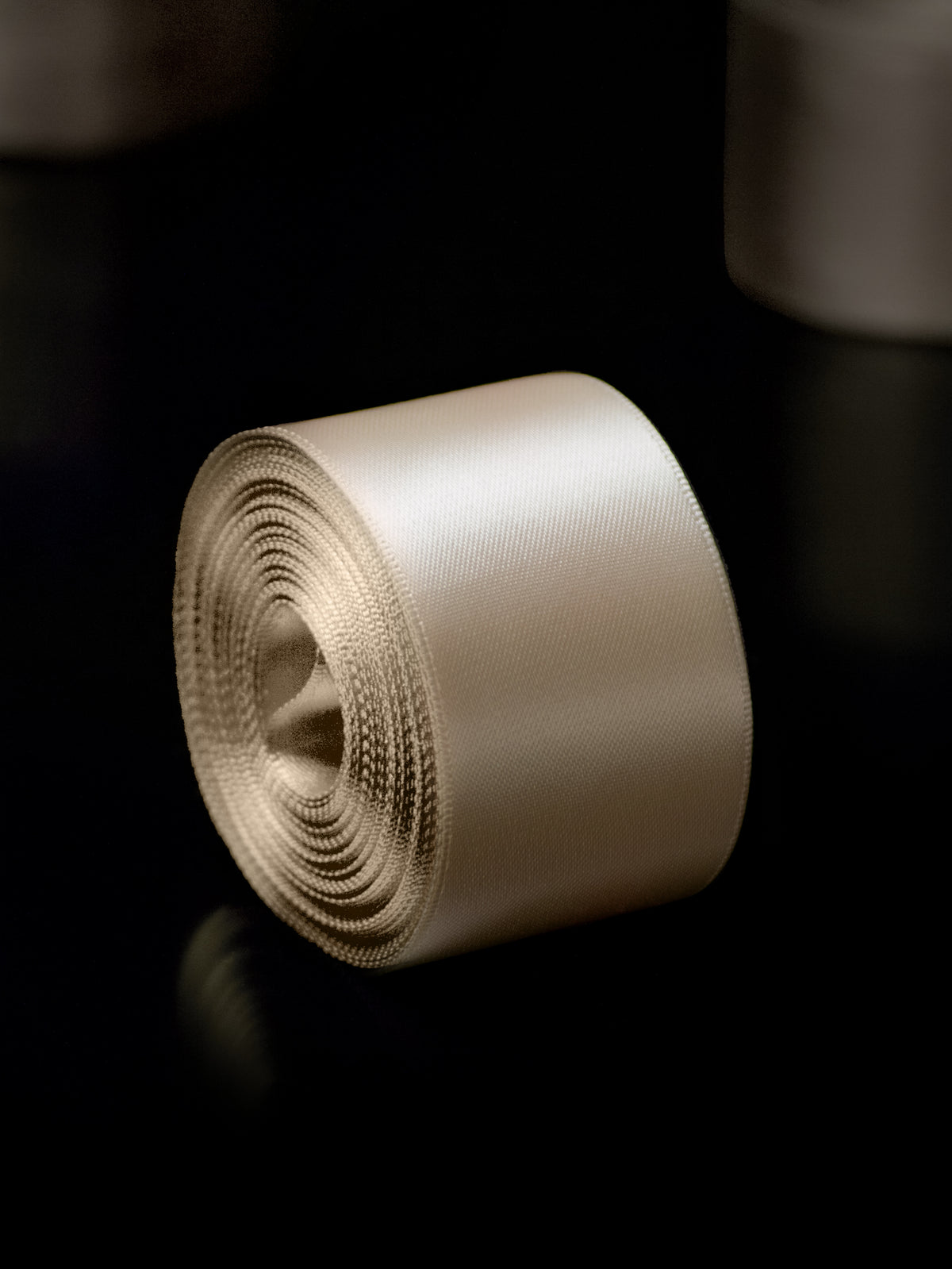 Ivory Double-Faced Satin Ribbon, 1.5"
