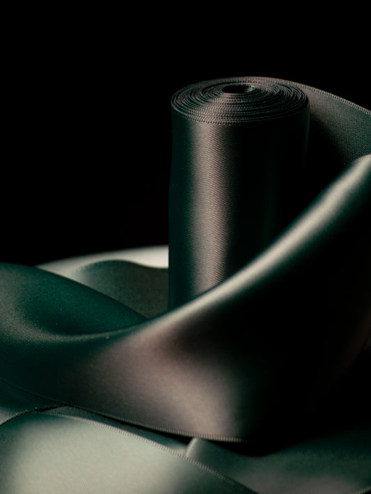 Green Double Faced Satin Ribbon - 4" | House of Parlington