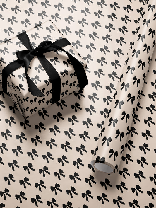 Elegant Bows - White Wrapping Paper - House of Parlington